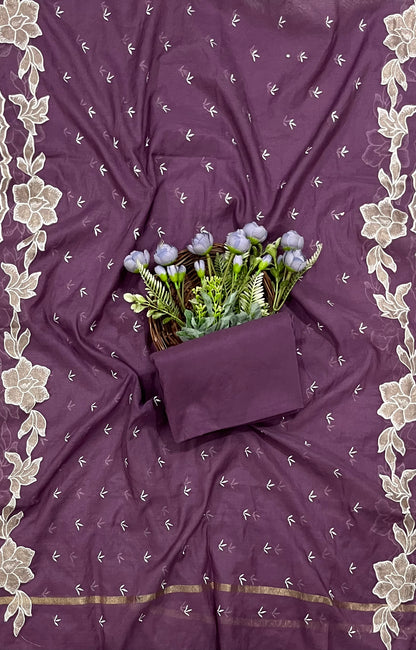 Ckc 555 Mul Cotton Dark Purple Suit Fabric/ CKC Mul Cotton