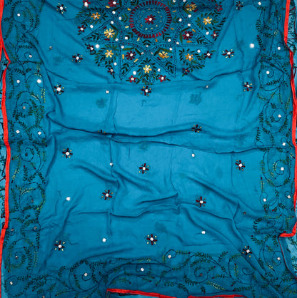 904B Georgette Teal Blue Suit Fabric / CKC Georgette Suits
