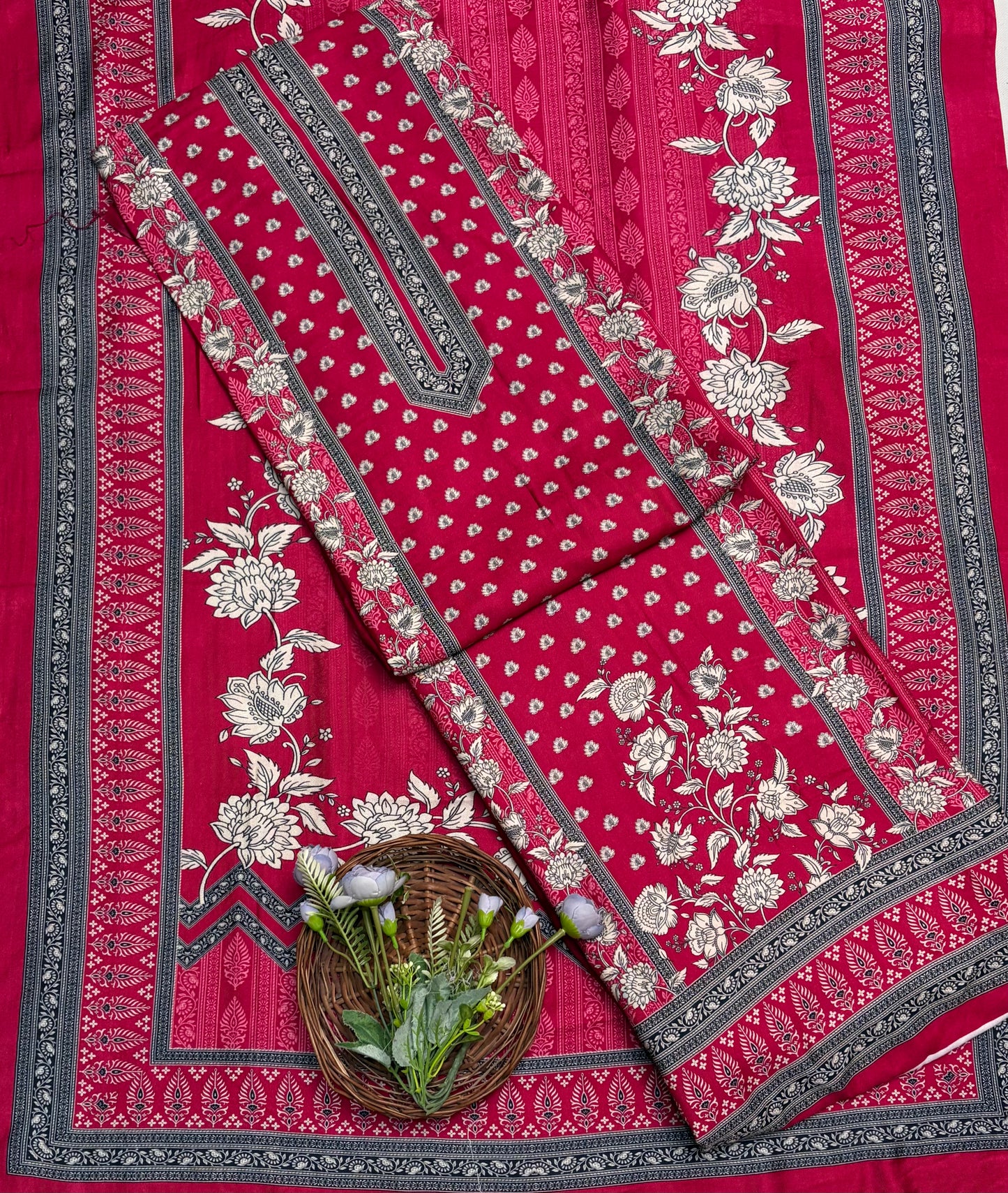 Pashmina Maroon Suit Fabric / CKC Winter Suits