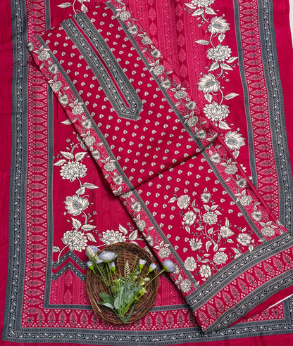Pashmina Maroon Suit Fabric / CKC Winter Suits