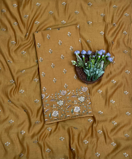 क्रेप गुलाबी सूट संग्रह / हाथ से पेंट किए गए सूट