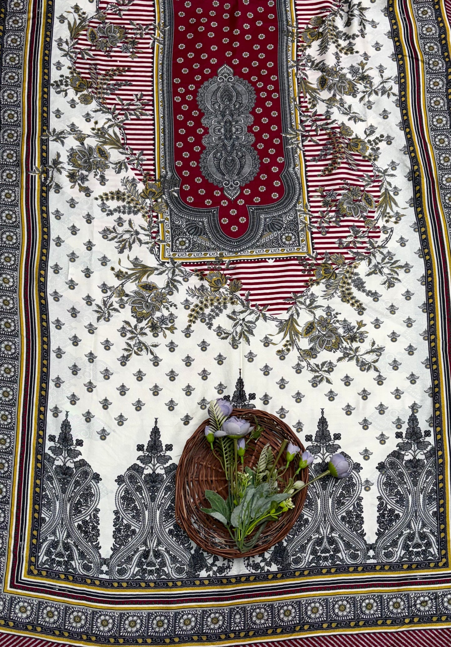 Pashmina Maroon Suit Fabric / CKC Winter Suits