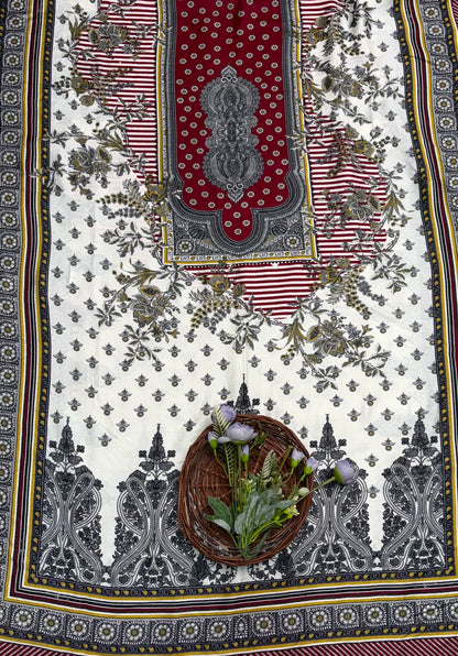 Pashmina Maroon Suit Fabric / CKC Winter Suits