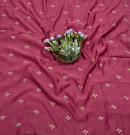 क्रेप गुलाबी सूट संग्रह / हाथ से पेंट किए गए सूट