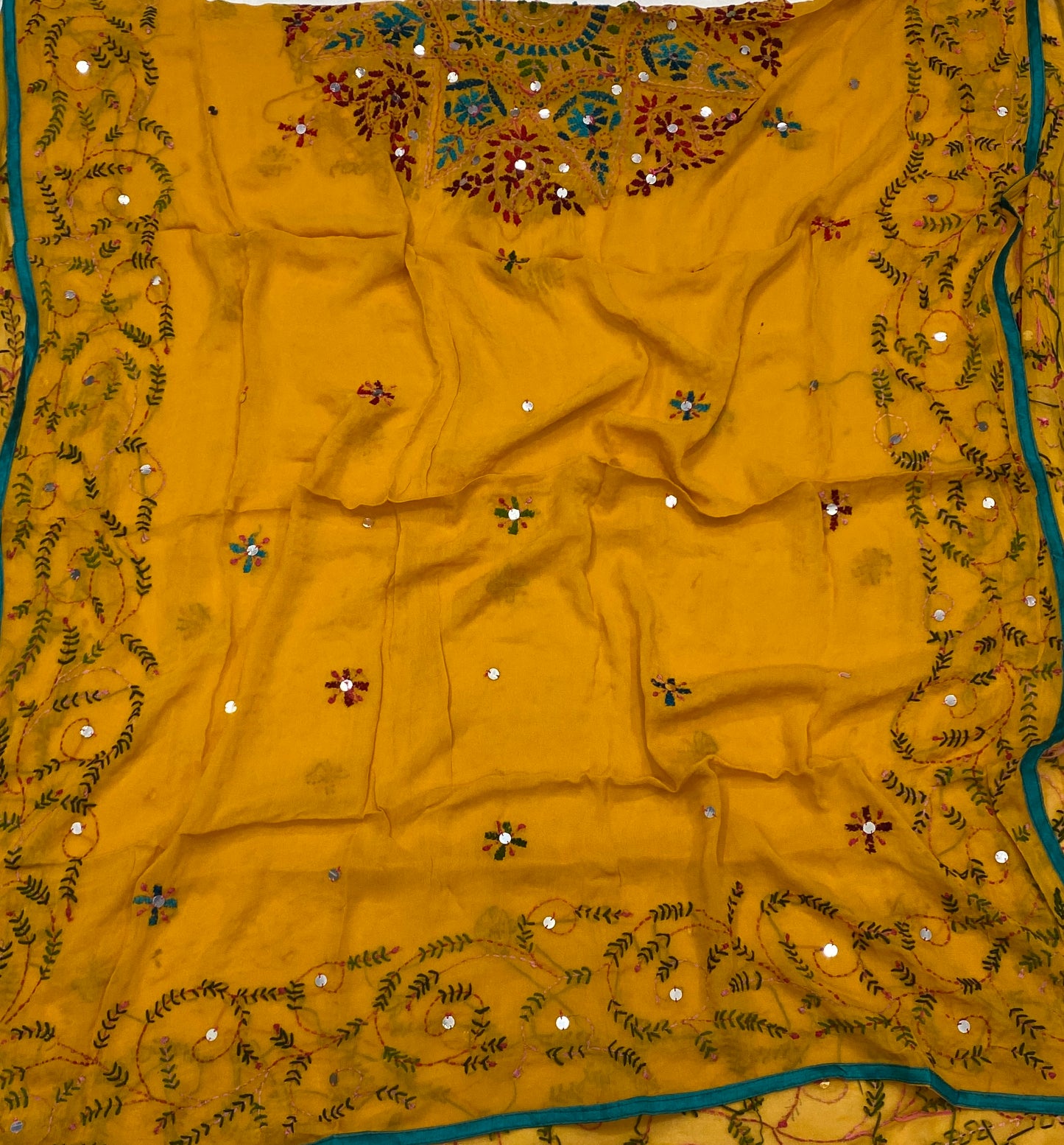 886B Georgette Mustard Yellow Suit Fabric / CKC Georgette Suits