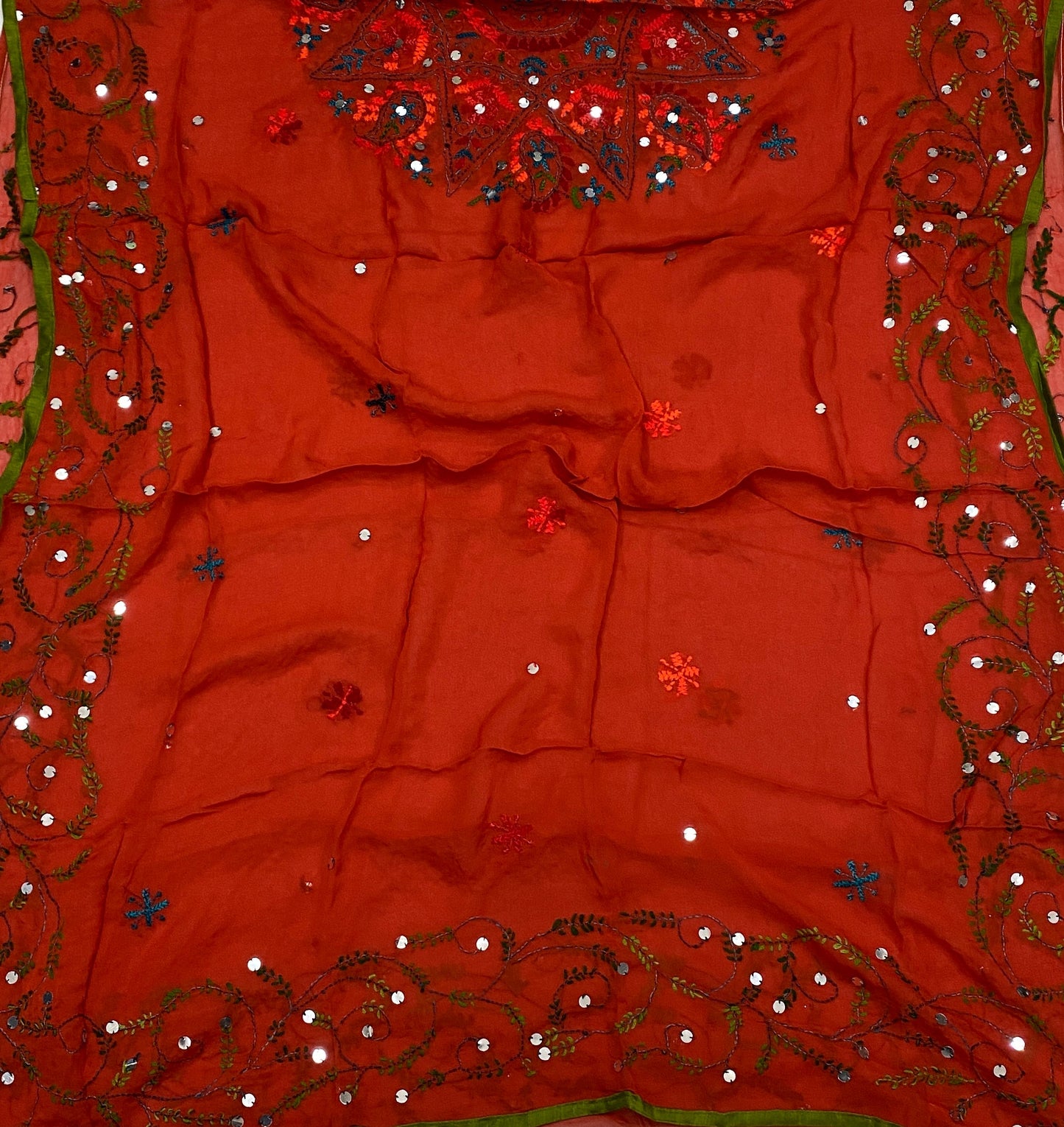896B Georgette Red Suit Fabric / CKC Georgette Suits
