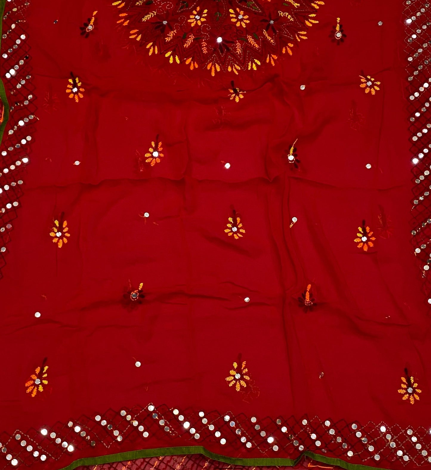 907B Georgette Red Suit Fabric / CKC Georgette Suits