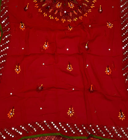 907B Georgette Red Suit Fabric / CKC Georgette Suits