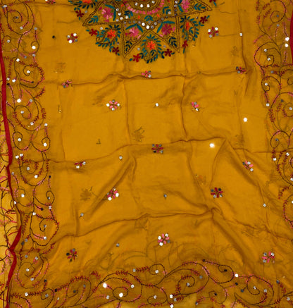 893B Georgette Mustard Yellow Suit Fabric / CKC Georgette Suits