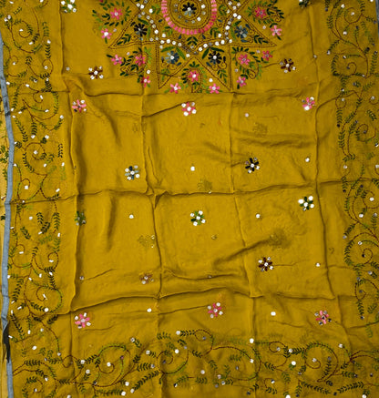 889B Georgette Mustard Suit Fabric / CKC Georgette Suits