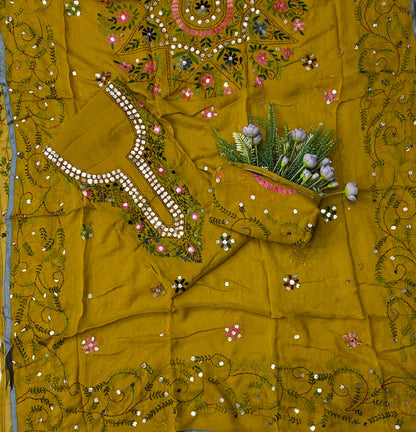 889B Georgette Mustard Suit Fabric / CKC Georgette Suits