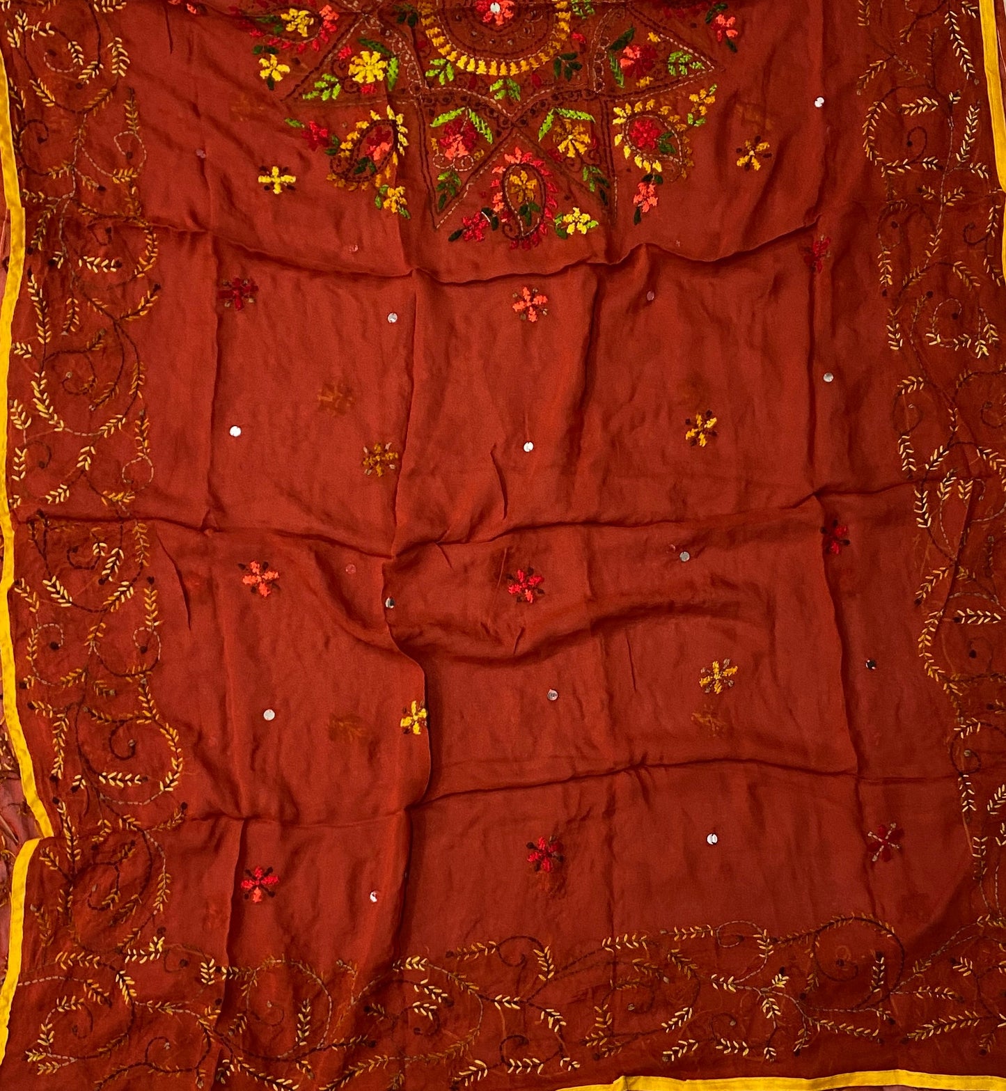 901B Georgette Rust Red Suit Fabric / CKC Georgette Suits