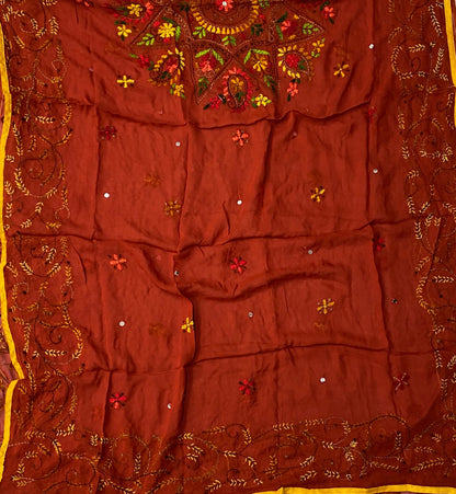 901B Georgette Rust Red Suit Fabric / CKC Georgette Suits