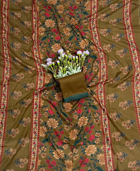 क्रेप गुलाबी सूट संग्रह / हाथ से पेंट किए गए सूट