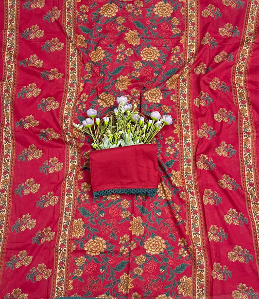 क्रेप गुलाबी सूट संग्रह / हाथ से पेंट किए गए सूट