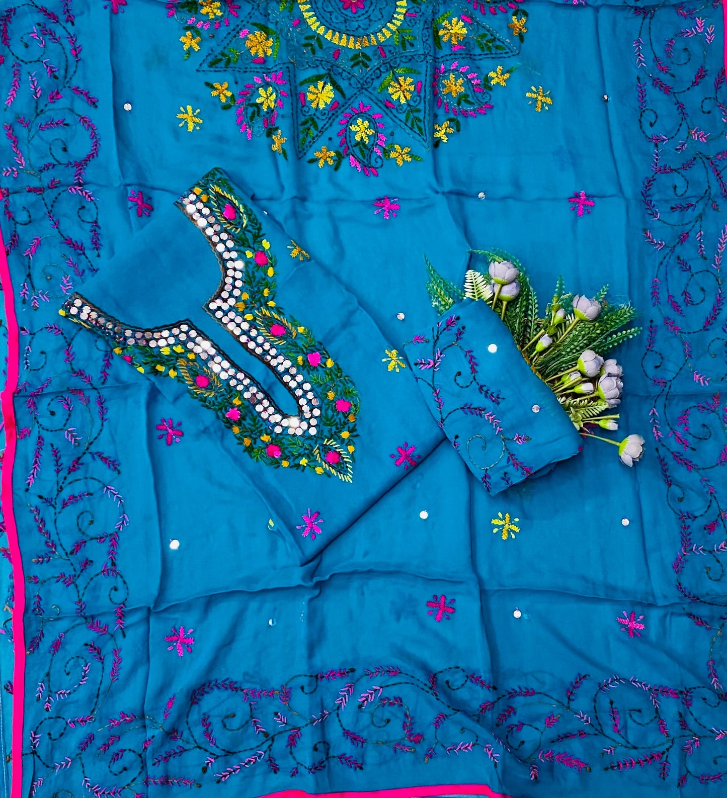 903B Georgette Sea Blue Suit Fabric / CKC Georgette Suits