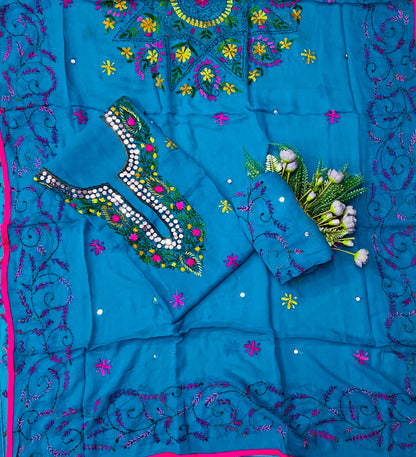 903B Georgette Sea Blue Suit Fabric / CKC Georgette Suits