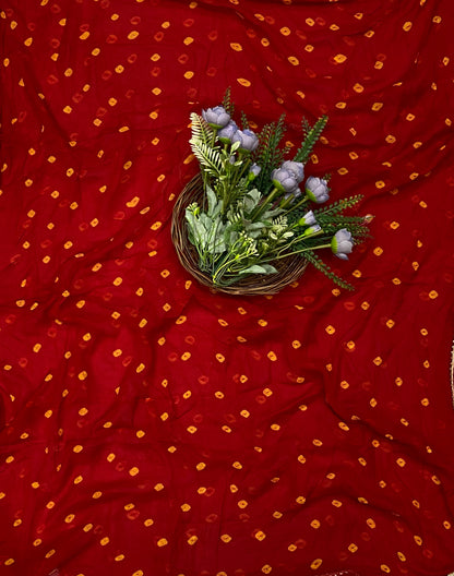 870B Crepe Dark Red Suit Fabric / CKC Jaipuri Suits