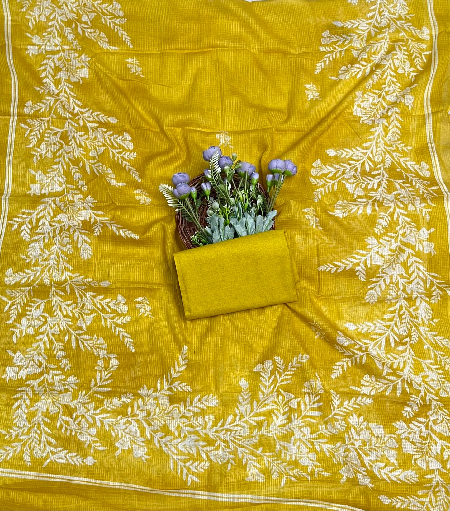 143A Muslin Yellow Suit Fabric / CKC Muslin Suits
