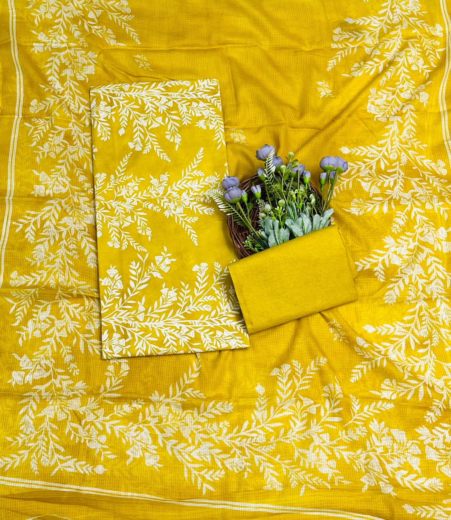 143A Muslin Yellow Suit Fabric / CKC Muslin Suits