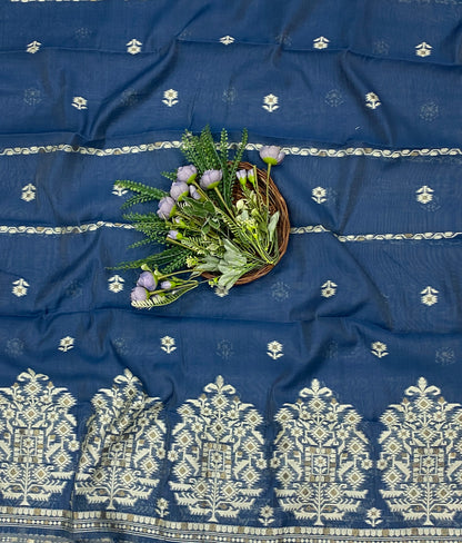 जामदानी ग्रीन सूट फैब्रिक / कॉटन बाज़ार पीटी 2