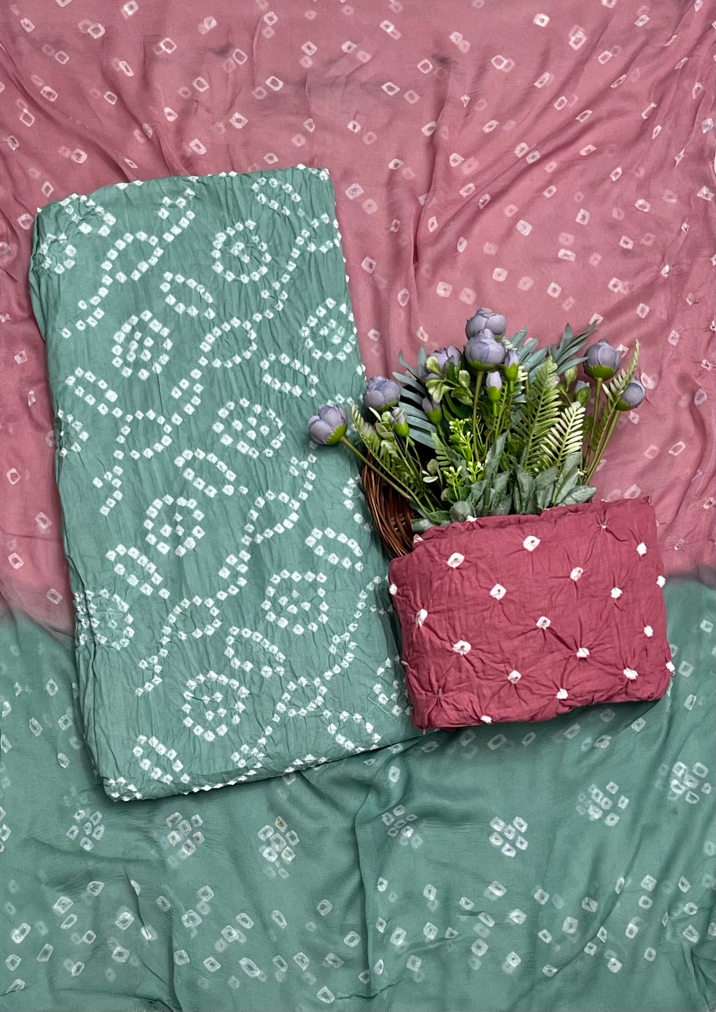 Ckc 433 Jaipuri Grey With Pink Suit Fabric / CKC Jaipuri Suits