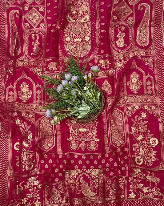 879B Dola Silk Magenta Suit Fabric/ CKC Partywear Collection