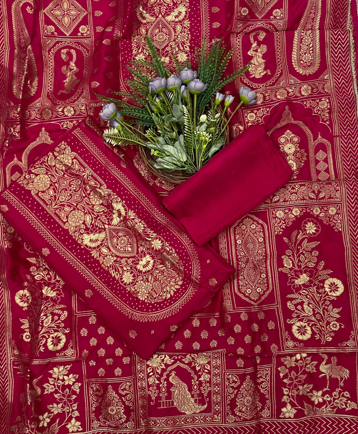 879B Dola Silk Magenta Suit Fabric/ CKC Partywear Collection
