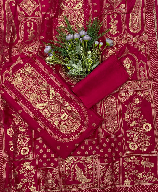 879B Dola Silk Magenta Suit Fabric/ CKC Partywear Collection