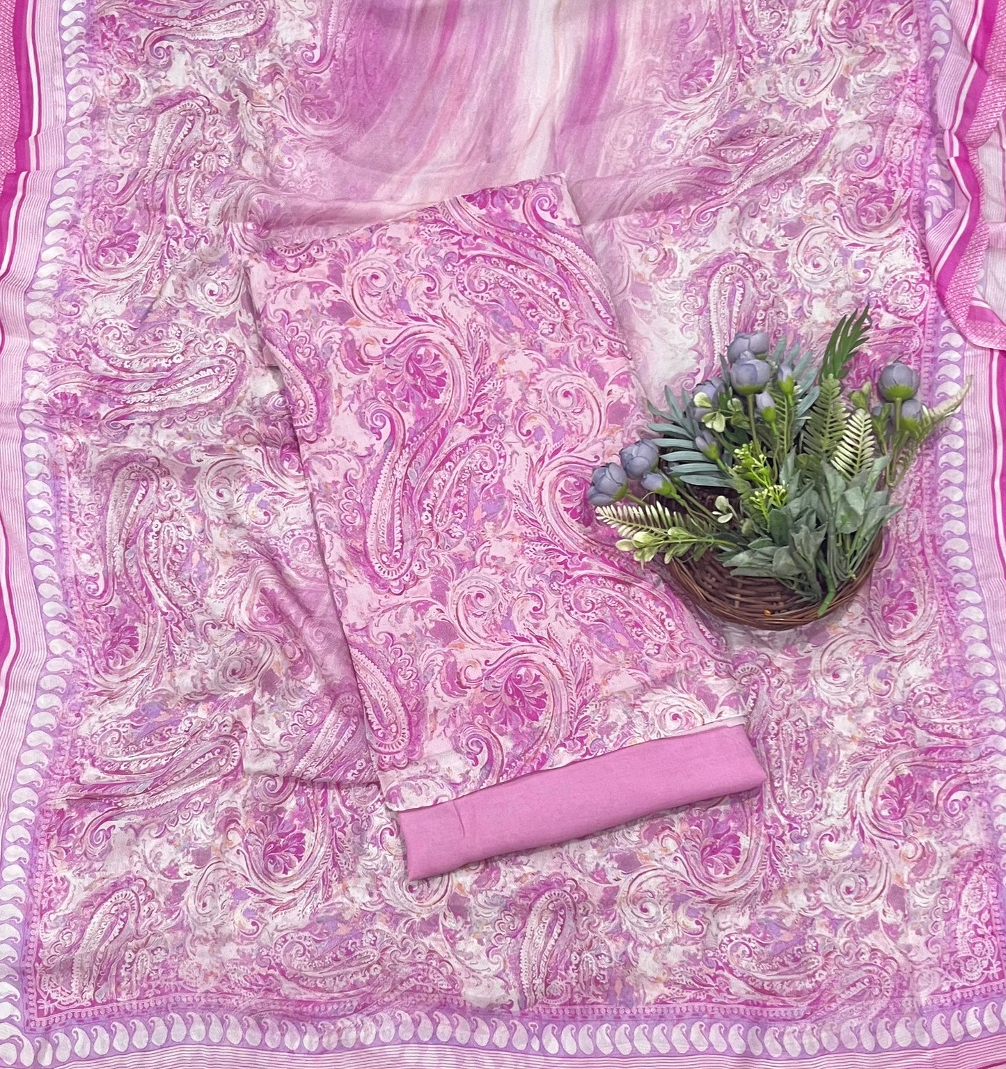 सेल्फ शिमर बेज सूट फ़ैब्रिक / समर एलिगेंस