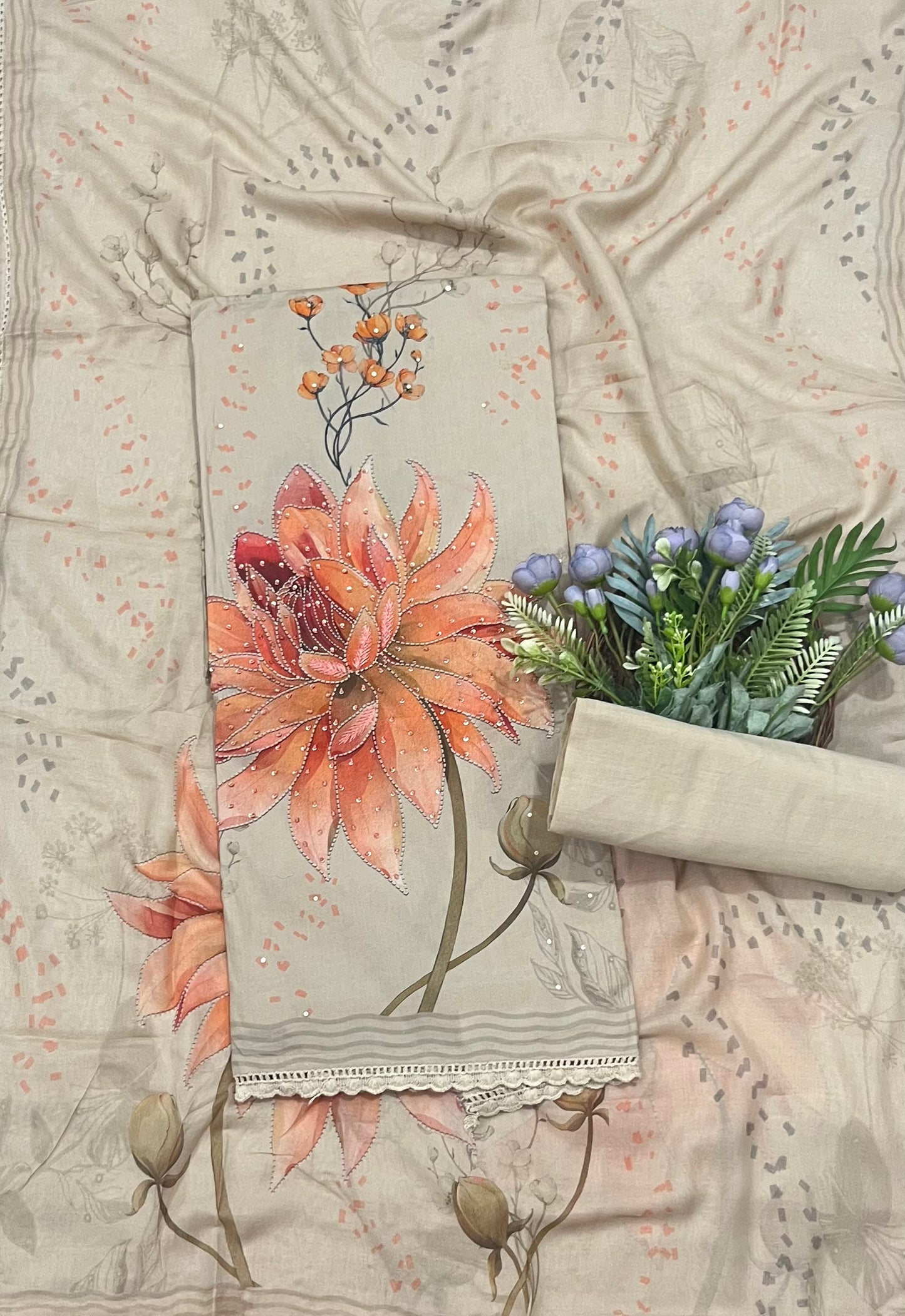 969B Muslin Beige Suit Fabric / CKC Muslin Suits