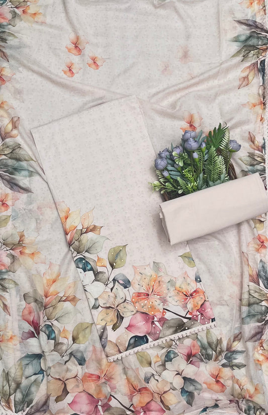 Cotton Light Peach Suit Fabric / CKC Cotton Bazaar