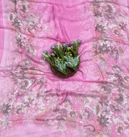 Ckc 285 Chinon Jacquard Pink Suit Fabric / CKC Phoolon Ka Ghar
