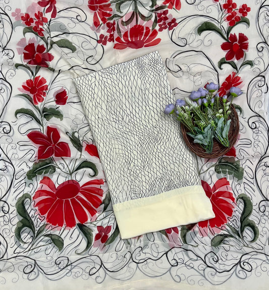 क्रेप स्किन विद ब्लैक सूट फ़ैब्रिक/ समर मार्केट कलेक्शन