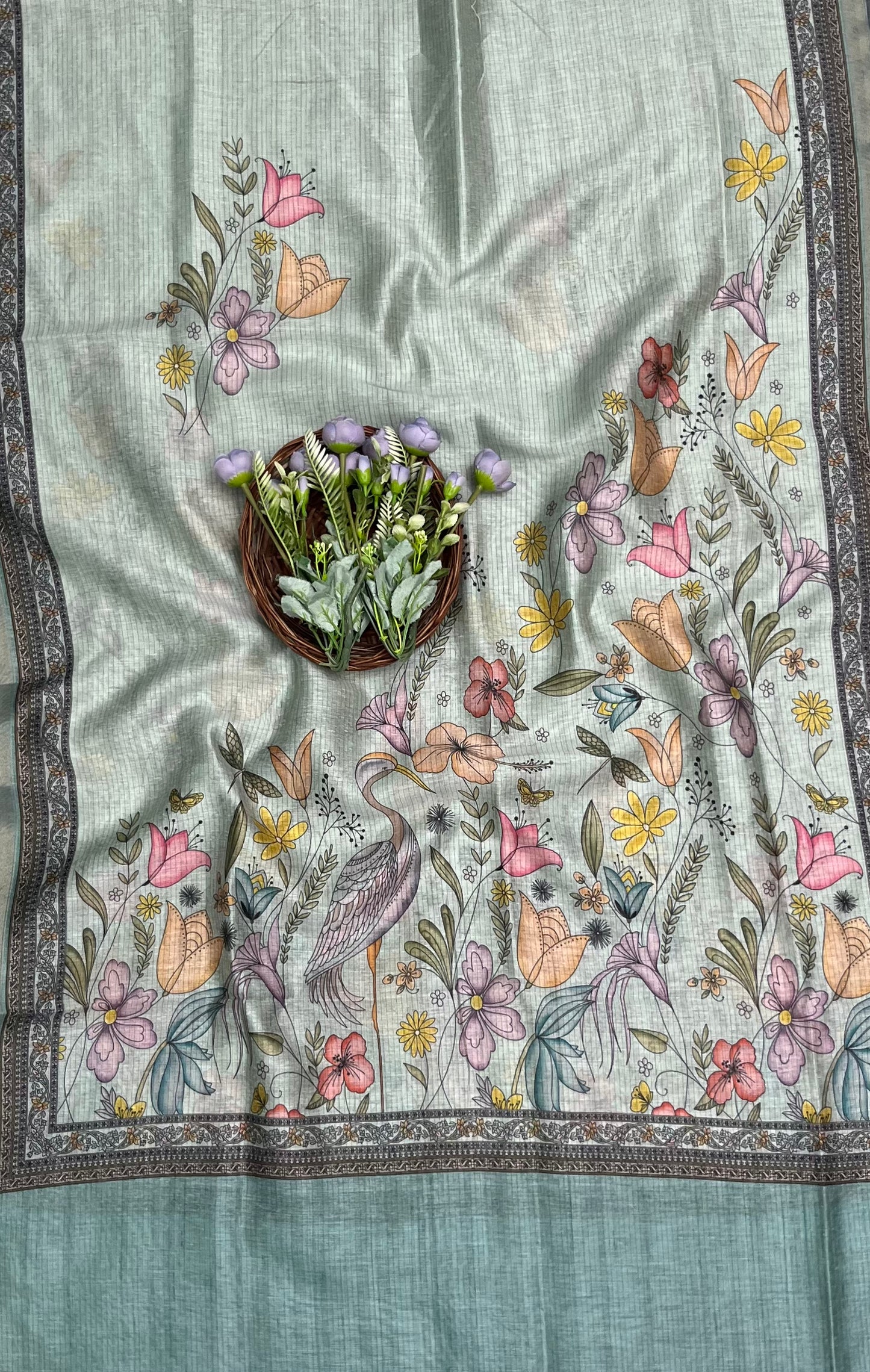 Ckc 379 Mul Chanderi Dusty Sea Blue Suit Fabric/ CKC Mul Cotton