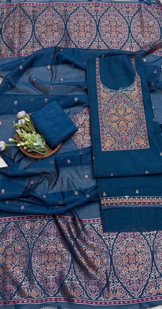 जॉर्जेट सी ग्रीन सूट फ़ैब्रिक / ईज़ी ब्रीज़ी PT-3