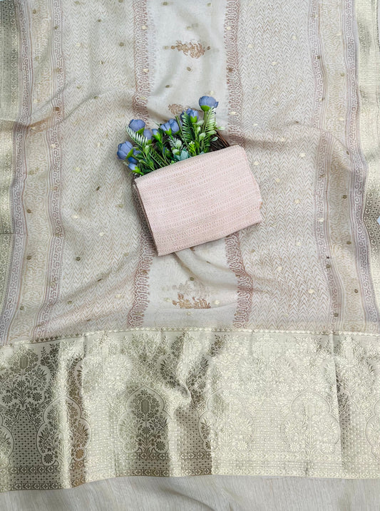 Organza Light Peach Suit Fabric/ CKC Partywear Collection