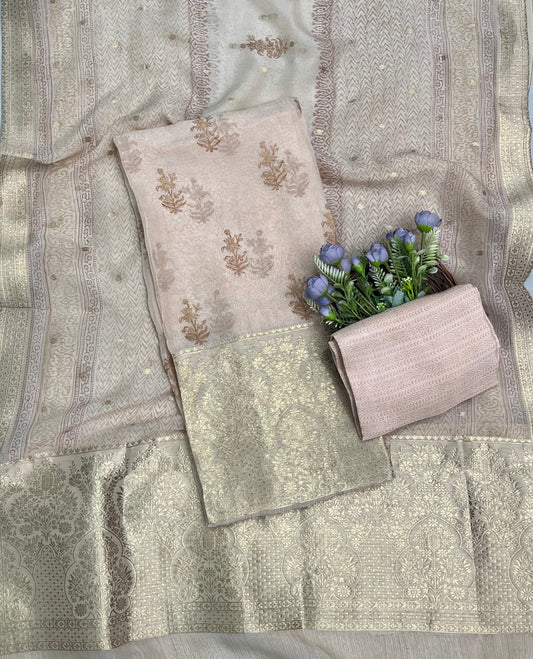 Organza Light Peach Suit Fabric/ CKC Partywear Collection