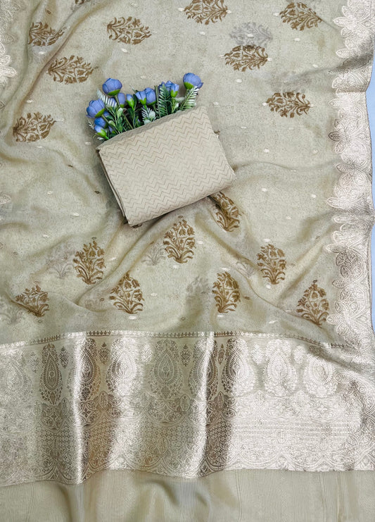 Organza Light Skin Suit Fabric/ CKC Partywear Collection