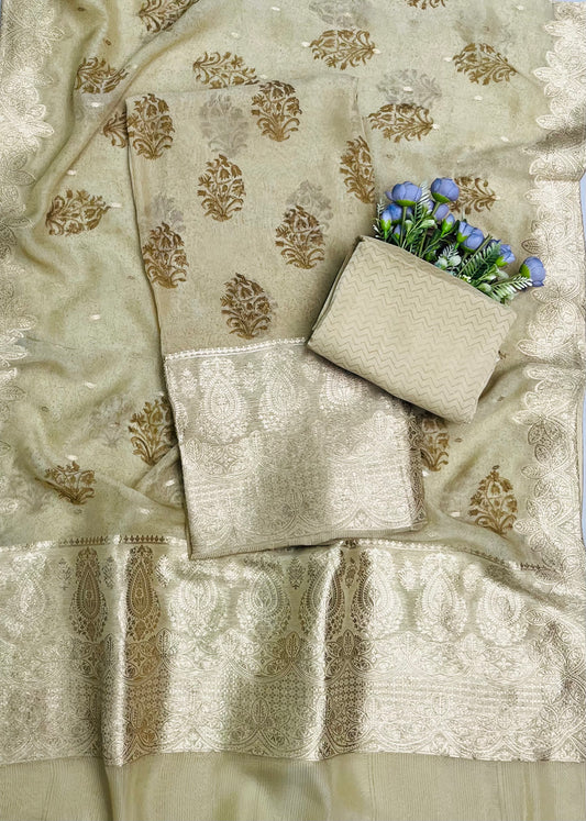 Organza Light Skin Suit Fabric/ CKC Partywear Collection