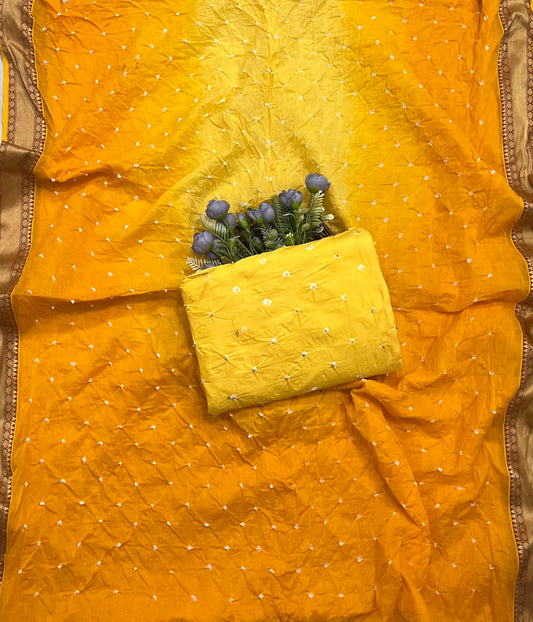 Jaipuri Yellow  Suit Fabric / CKC Jaipuri Suits