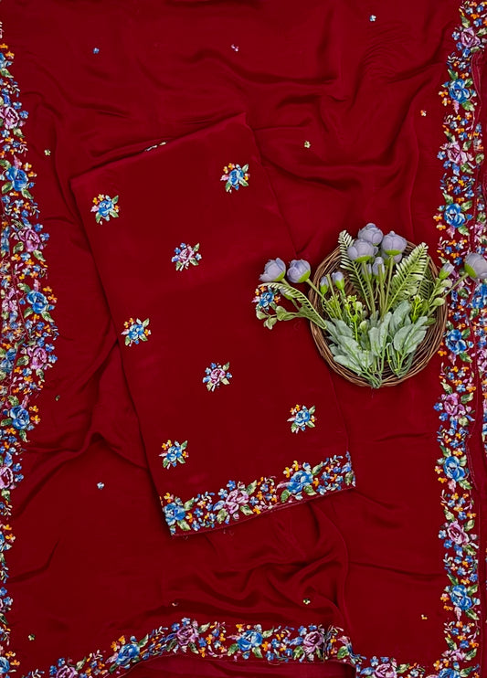 क्रेप स्किन विद ब्लैक सूट फ़ैब्रिक/ समर मार्केट कलेक्शन