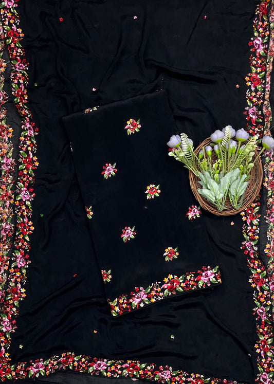 क्रेप स्किन विद ब्लैक सूट फ़ैब्रिक/ समर मार्केट कलेक्शन