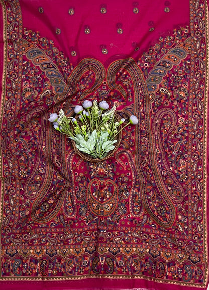 Ckc 116 Jamdani Hot Pink Suit Fabric / CKC Jamdani Suits