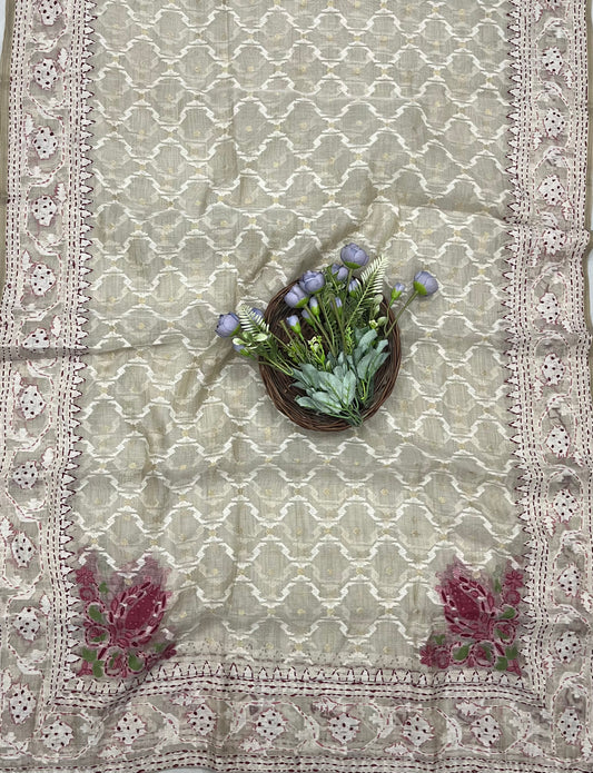 जॉर्जेट सी ग्रीन सूट फ़ैब्रिक / ईज़ी ब्रीज़ी PT-3