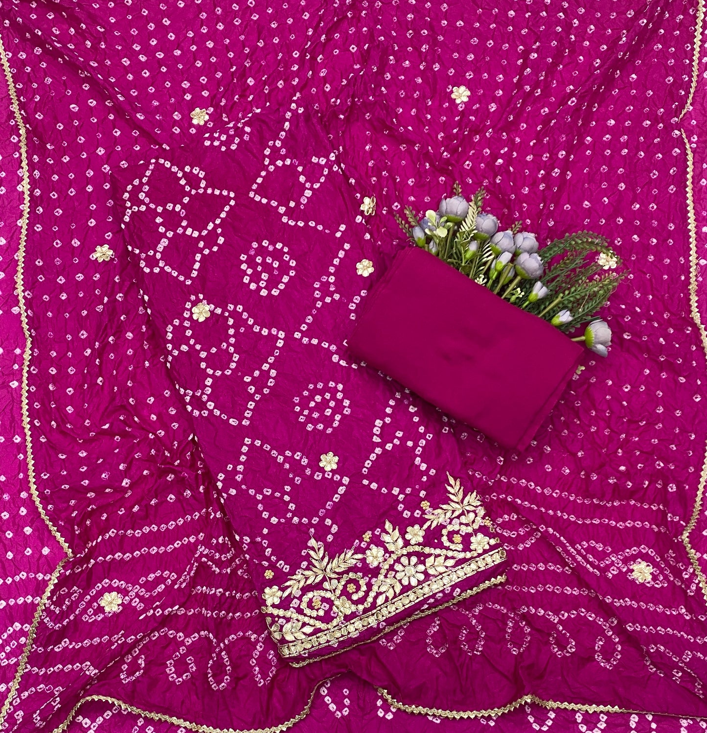 132C Jaipuri Silk Dark Magenta Suit Fabric / CKC Jaipuri Suits