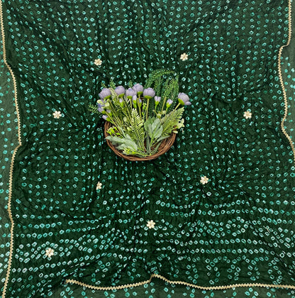 131C Jaipuri Silk Dark Green Suit Fabric / CKC Jaipuri Suits