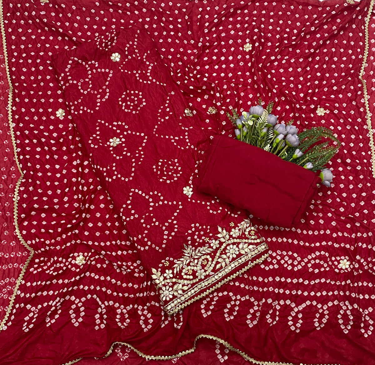 130C Jaipuri Silk Dark Red Suit Fabric / CKC Jaipuri Suits