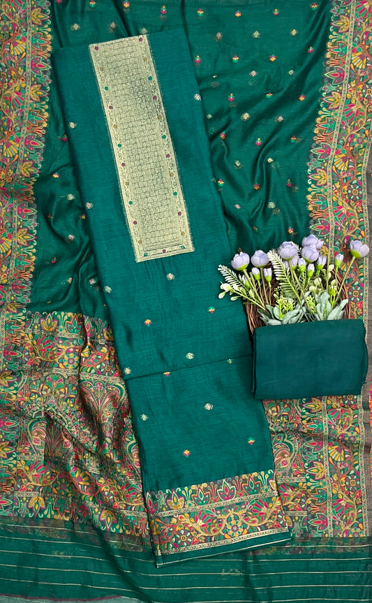 जॉर्जेट सी ग्रीन सूट फ़ैब्रिक / ईज़ी ब्रीज़ी PT-3