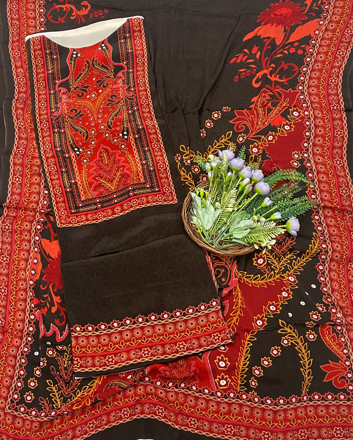 141C Crepe Dark Coffee Brown Suit Fabric / CKC Crepe Suits